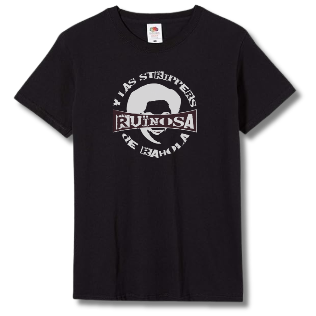 Camiseta negra de 'Ruïnosa y las Strippers de Rahola'