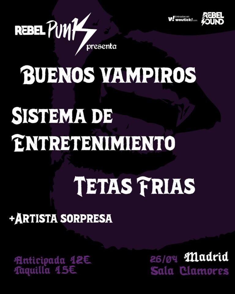 🩸 LOS VAMPIROS LLEGAN A LA CIUDAD 🩸🗓 Fecha- 26 de abril de 2025📍 Sala Clamores, MadridLlega